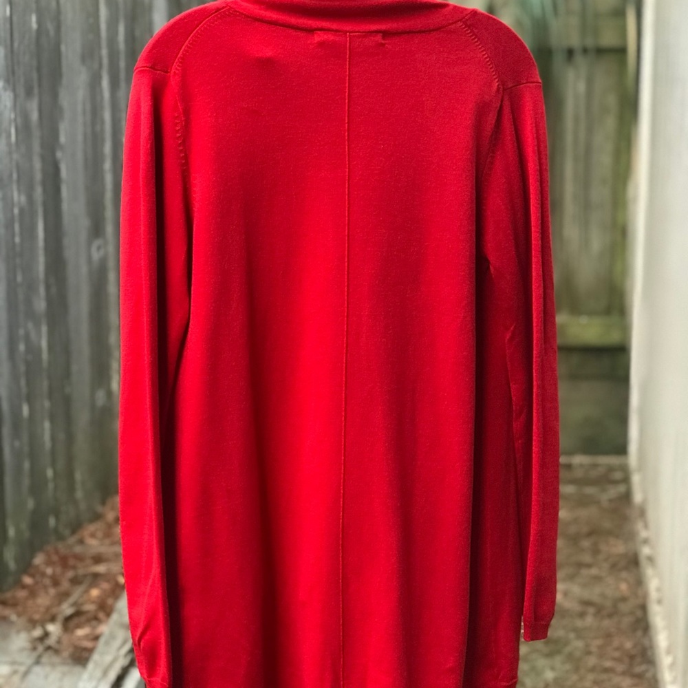 RED CARDIGAN Women’s Sweater - Picture 2 of 7
